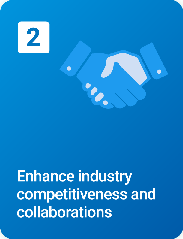 2. Enhance industry competitiveness and collaborations