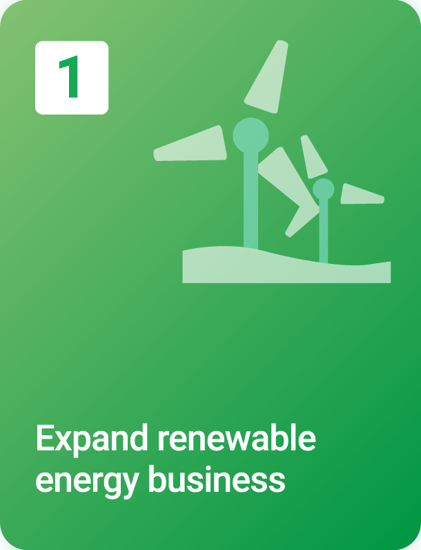 1. Expand renewable energy business