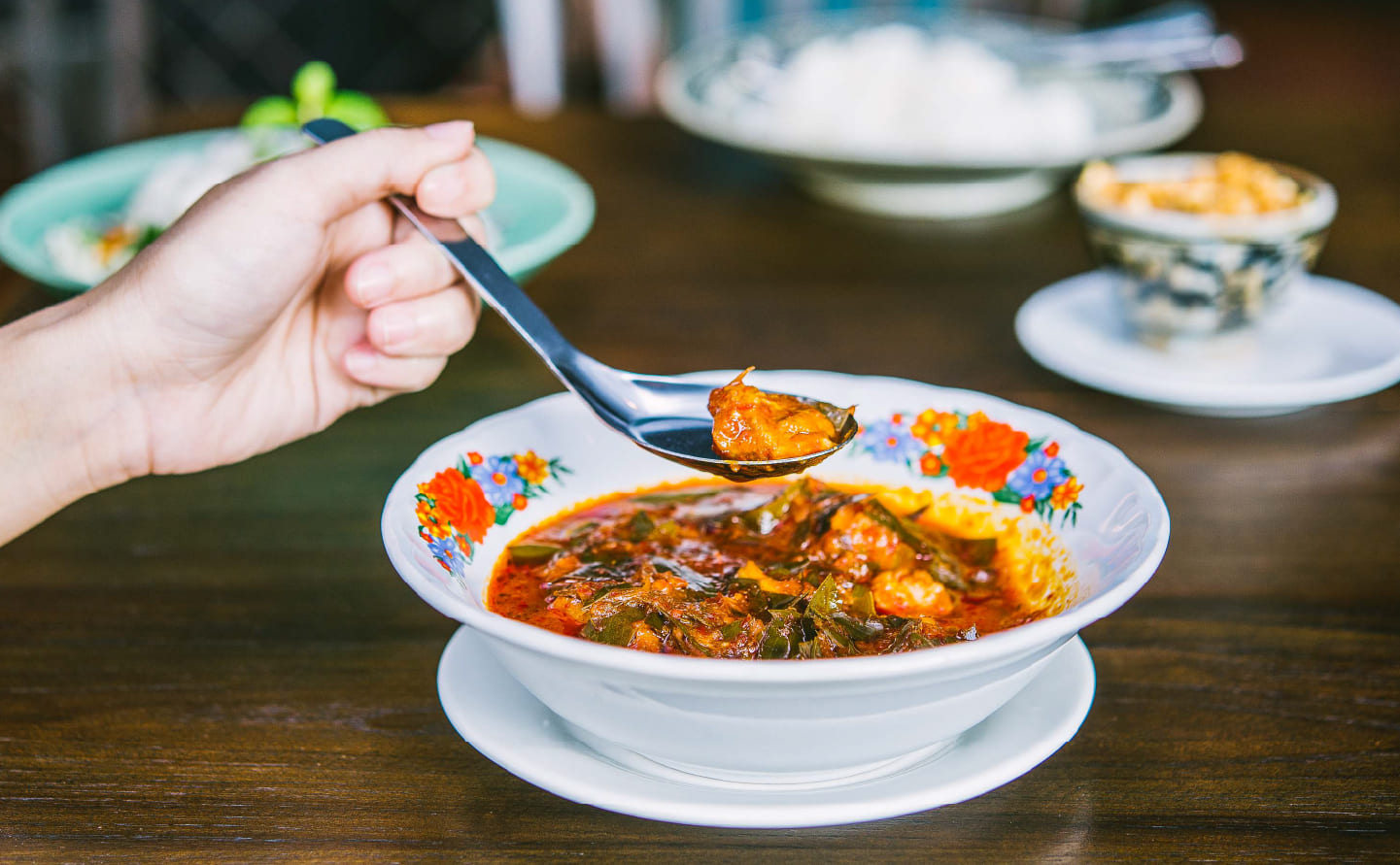 Moo cha muang, a traditional dish served at Sri Trat