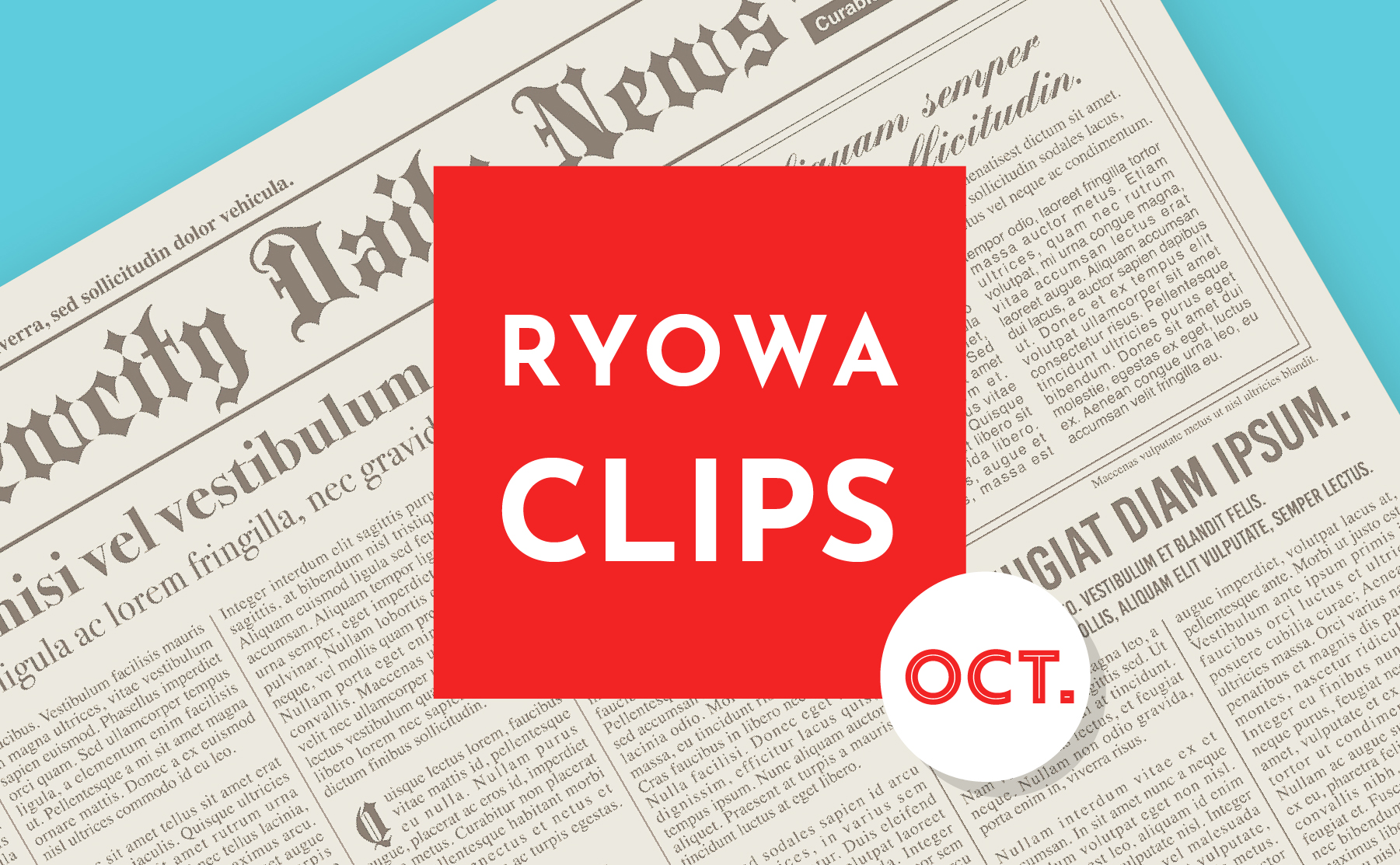Main visual for the October issue of the "RYOWA Clips" series