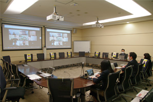 An online meeting and interview
